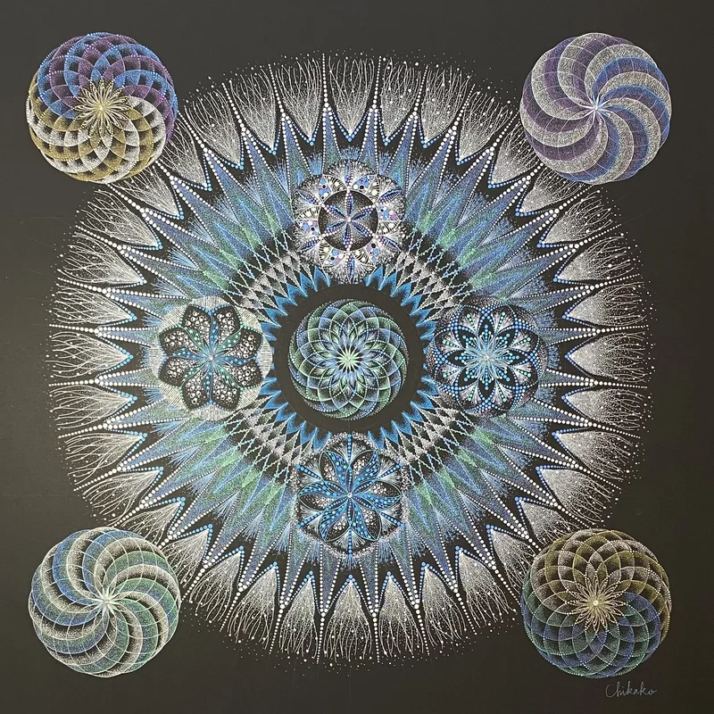 AQUA — Water Deity — Phenomenological Introspection Mandala Art by Chikako