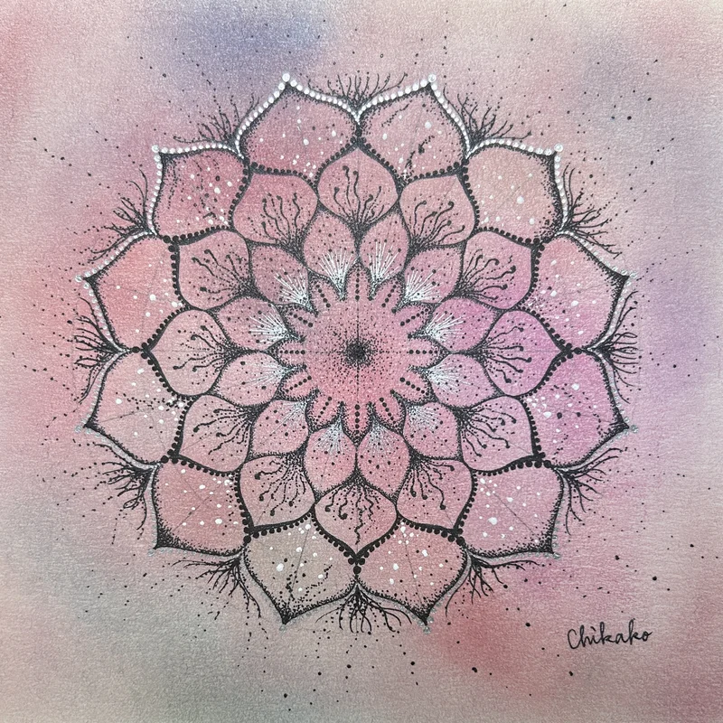 現象内観曼荼羅アート「虚栄の華」— Chikako